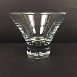Grand Marnier Martini Liquor Cocktail Glass Etched Base Logo 3.5"